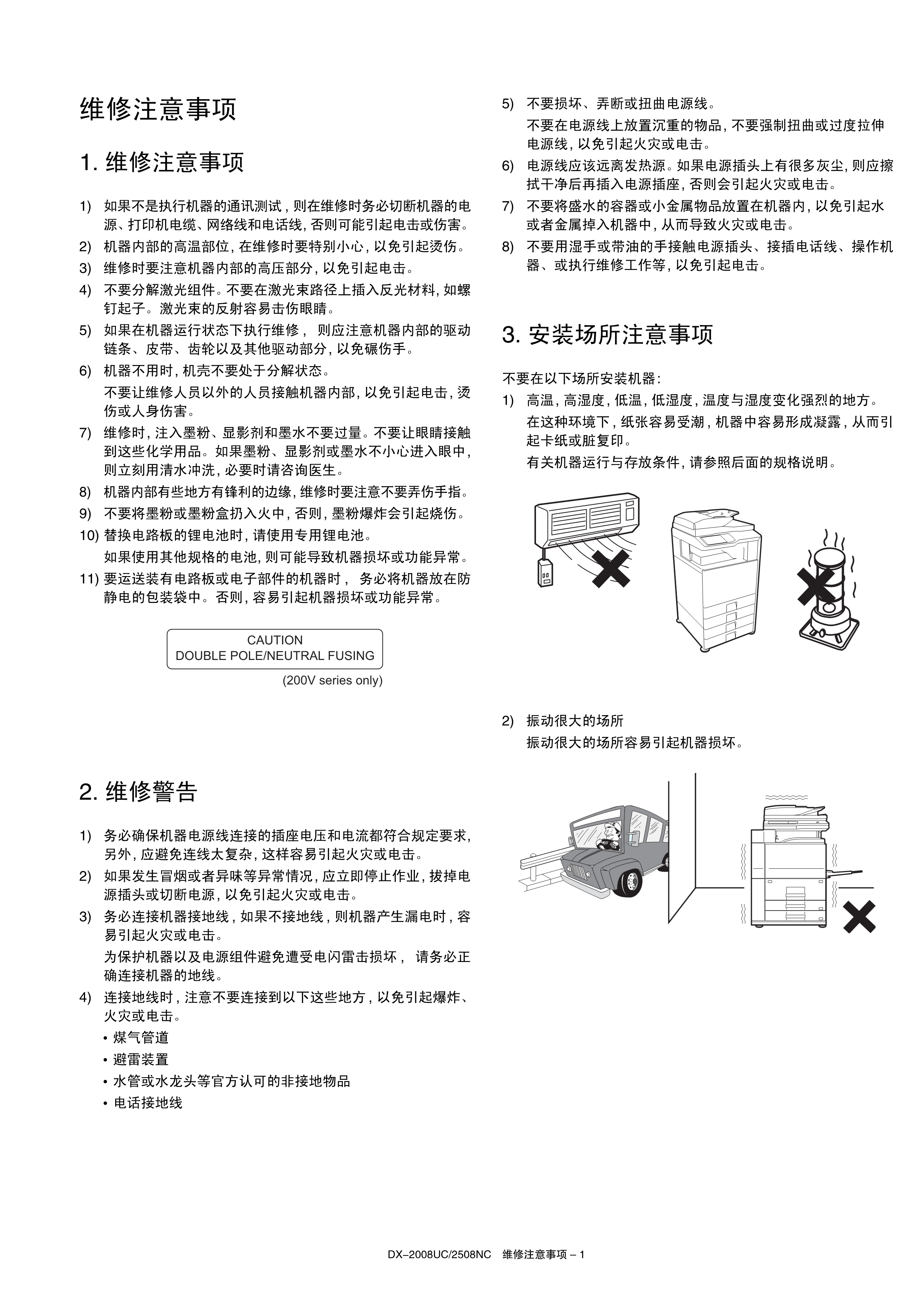 1499夏普 dx 2008uc 2508nc 维修手册