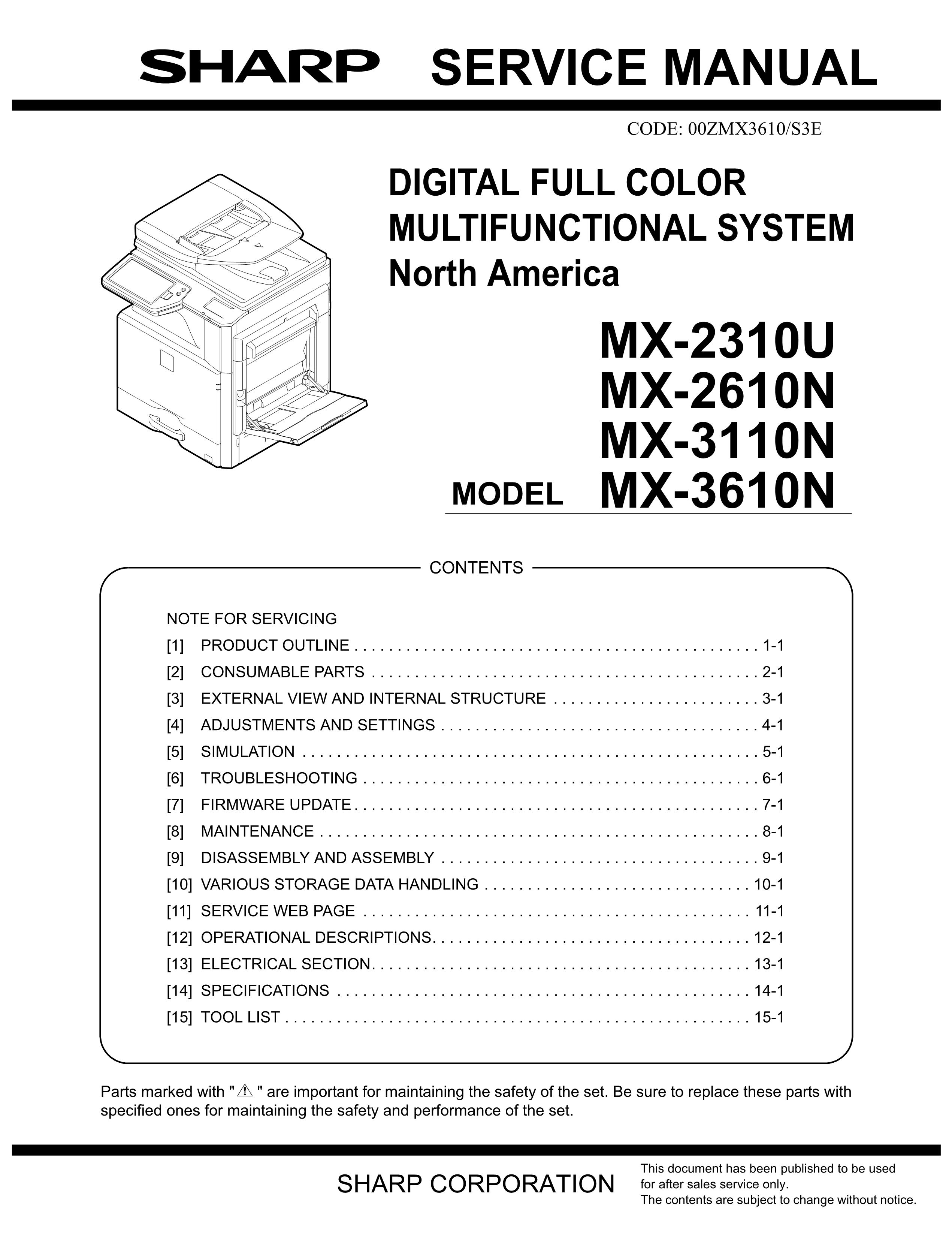 1502夏普 mx 2310u 2610n 3110n 36